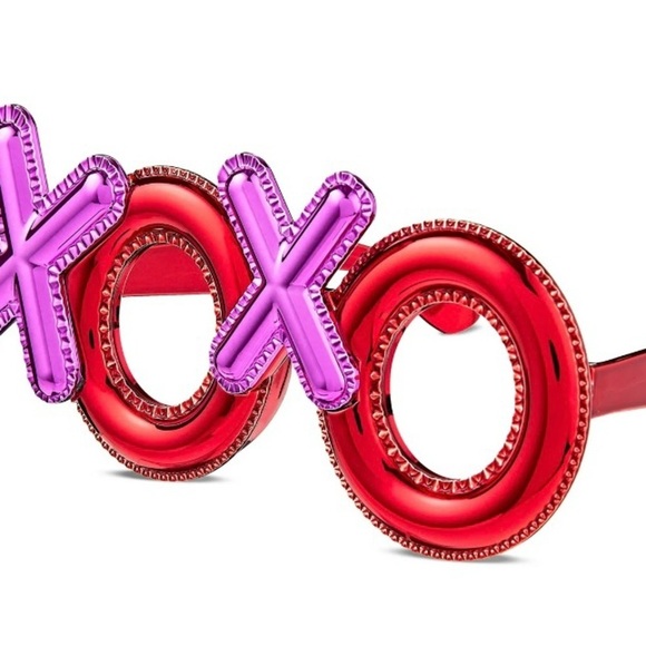 Way To Celebrate Red and Pink XOXO Glasses 8 Pack NWT - Picture 4 of 6